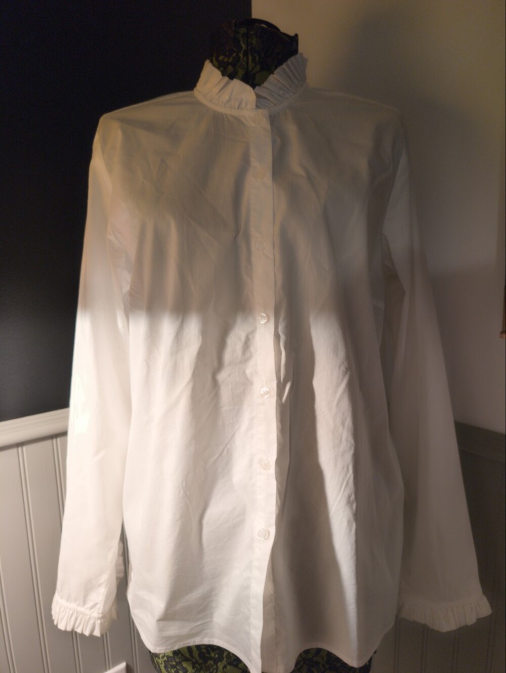 Classic White Ruffle-Collar